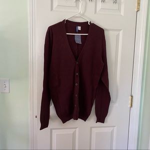 H&M Unisex Burgundy Cardigan
